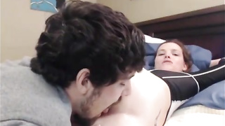 Thrilled chick is getting tongued from the back and lovin’ it more than she hoped