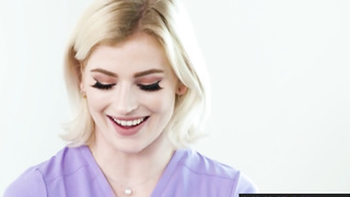 Jaw-Dropping blondie teenager Hyley Winters rubdown super-steamy lesbo fucking partner Diana Mercy