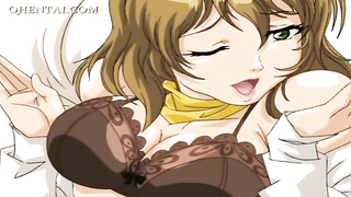 Titillating anime porn COUGAR taunting a nubile huge schlong