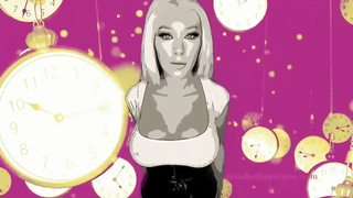 Stellar platinum-blonde is posing in front of the camera and thinking about showcasing her boobs, too