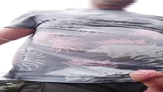 Promiscuous chick gave a deep oral pleasure to a crazy stranger, while they were alone on the beach