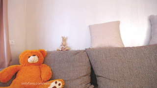 nubile sit her cock-squeezing and XXL vagina on a gigantic plaything in virtual talk