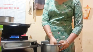 Indian cougar is getting porked in the kitchen instead of making lunch for her spouse