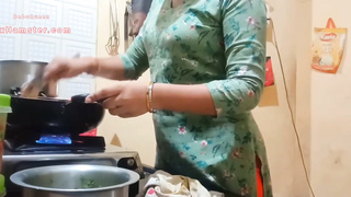 Indian cougar is getting porked in the kitchen instead of making lunch for her spouse