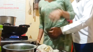 Indian cougar is getting porked in the kitchen instead of making lunch for her spouse
