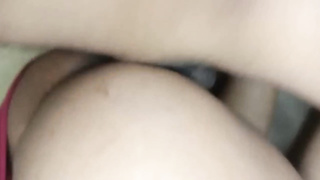 Indian honey is having hard-core hump with her step- parent and wailing from sensation while nutting