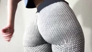 Superb looking, unexperienced women are posing in front of the camera and demonstrating their super-cute backsides