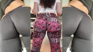 Superb looking, unexperienced women are posing in front of the camera and demonstrating their super-cute backsides