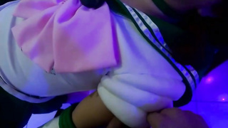 Naughty stunner, Sailor Jupiter got trussed up and obliged to spunk with a little intercourse fucktoy