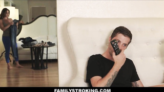 Super Hot Teenage Step Stepsister And Her Step Brother-In-Law Smash In Front Of Mommy