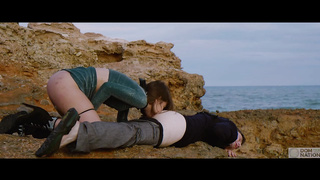 Italian stunner Silvia Soprano idolizes her superior's culo and soles as they walk along the river