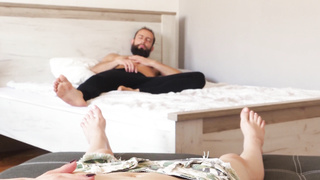 Stud masturbates off in front of me and that brings my smoothly-shaven taut vagina to real ejaculation