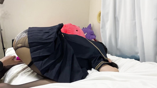 地雷彼女のコスプレ。タイツを破ってお仕置き中出しＳＥＸ