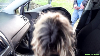 Jessica plowed and creampied by 8 strangers at the rest field