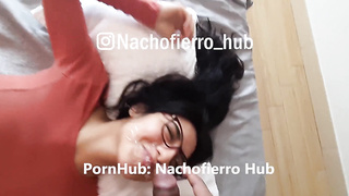 POINT OF VIEW. I go into the dame's guest room to visit her and she completes up getting nailed with spunk on her face