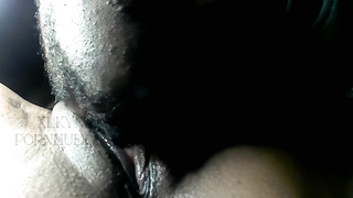 Let Father Lick your Heart Out. Ebony Cuni close up climax