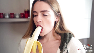 Greedy neighbor makes Awesome Eye Contact ORAL PLEASURE - YAM-SIZED FACIAL CUMSHOT - KateKravets