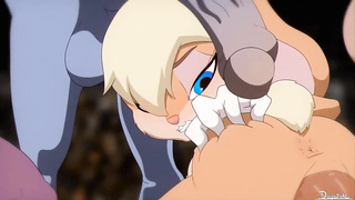 Succulent ash-blonde bunny, Lola is groaning from elation while getting group-fucked for the very first time ever