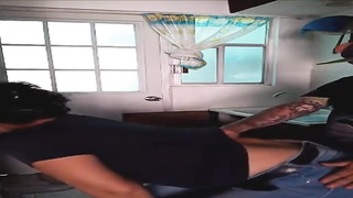 Mischievous housewife is having steaming fucky-fucky with a insatiable plumber, in the middle of the night