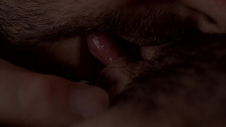 Unbelievable close-up ASMR unshaved fuckbox slurping from my tryst - dribbling humid labia and noisy climax
