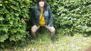 Cought pissing in fields