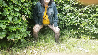 Cought pissing in fields