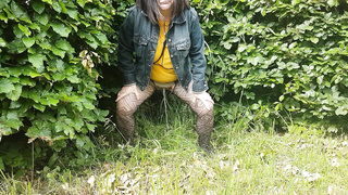 Cought pissing in fields