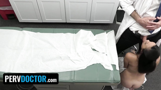 Pervert Doc - Uber-Sexy Patient Gets Down On Her Knees Inhaling Therapist Prick To Clear Her After Injury