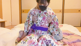 20 yr elder Asian Gal Enjoys To Finger-Tickling.She climax a plenty of in my yukata.