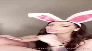 Nasty nymph is delicately fellating a rock rock hard man meat in front of the camera and luving it