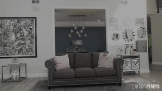 Brief haired brown-haired, Nicole Aria is having rectal hookup from the back, early in the morning