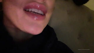 Doll with sensuous lips is doing softcore stuff on web cam, because it perceives so boinking superb