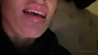 Doll with sensuous lips is doing softcore stuff on web cam, because it perceives so boinking superb