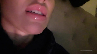 Doll with sensuous lips is doing softcore stuff on web cam, because it perceives so boinking superb