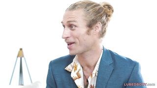 Naughty duo is having a ffm three-way with a junior, towheaded lady from the vicinity