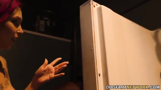 Inked prick dicksucker with XXL, hard bumpers and pinkish hair, Anna Bell Peaks is getting drool- roasted