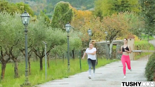 Bunny Marie is a fit brown-haired who luvs to have rectal hump with her private trainer