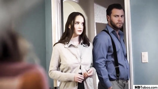 Smallish breasted honey needed a superb pound, so she got down and filthy with a neighbor