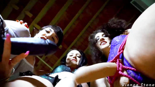 Bianca, Puck and Kimberly Kane are dressed in string- ons and being crazy chicks on web cam