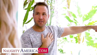 Karma RX is a promiscuous towheaded man rod teaser who loves to have fuck-fest in the kitchen