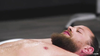 Ultra-Kinky woman is railing her instructor's rock rigid cock after providing him a mild rubdown