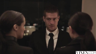 Ariana Marie is having a nasty three way in the late afternoon and luving it a pile