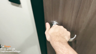 Stranger Boned School Damsel in the Rest Room on College Girl Soiree - POINT OF VIEW