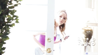 Crimson haired doll is wailing while tribbing with a red-hot platinum-blonde, because it perceives so drilling great