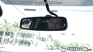 Trampy brown-haired is gargling a rock rigid man-meat while getting nailed during a casual, mmf three way