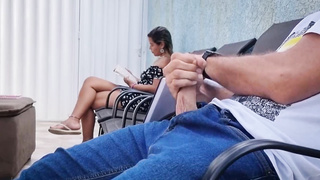 Crazy dude despairingly needed a suck off, so a random chick determined to give him a mitt