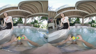 VR FUCKERS Bare Charly Summer Fellating Dick In Jacuzzi - Outdoor POINT OF VIEW Intercourse VR Porno