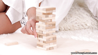 Molten nubile dark-haired with tats, Jeniffer Ripple is doing it with a fresh man and luving it