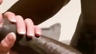 French platinum-blonde Angel Emily, eyes covered, smashed by BIG BLACK COCK - MySexMobile