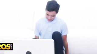 BANGBROS - Black Step-Mom Osa Uber-Cute Catches Juan El Caballo Loco Jacking His White Willy